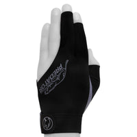 Predator Billiard Glove for Left Hand Black w/Grey Logo S/M