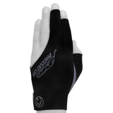 Predator Billiard Glove for Left Hand Black w/Grey Logo S/M