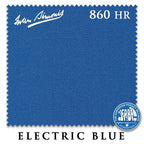 8 ft Simonis 860HR Electric Blue Pool Table Cloth with 6 Pre-Cut Rails