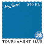 9 ft Simonis 860HR Tournament Blue™ Pool Table Cloth with 6 Pre-Cut Rails