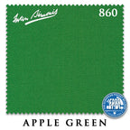 10 ft Simonis 860 Apple Green Pool Table Cloth with 6 Pre-Cut Rails