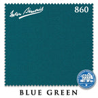 8 ft Simonis 860 Blue Green Pool Table Cloth with 6 Pre-Cut Rails