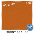 10 ft Simonis 860 Burnt Orange Pool Table Cloth with 6 Pre-Cut Rails