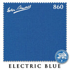 8 ft Oversized Simonis 860 Electric Blue Pool Table Cloth with 6 Pre-Cut Rails