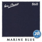 12 ft Simonis 860 Marine Blue Pool Table Cloth with 6 Pre-Cut Rails