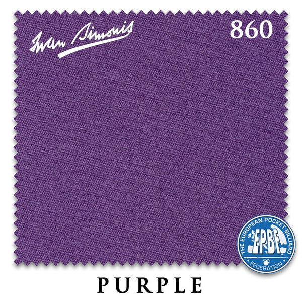 12 ft Simonis 860 Purple Pool Table Cloth with 6 Pre-Cut Rails