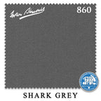 12 ft Simonis 860 Shark Grey Pool Table Cloth with 6 Pre-Cut Rails