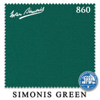 8 ft Simonis 860 Simonis Green™ Pool Table Cloth with 6 Pre-Cut Rails