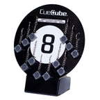 Cue Cube Nickel Radius (.418") Silver Color w/Key Chain, Eight Ball Counter Display (12 pcs)