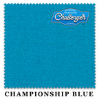 7 ft Championship Challenger™ Championship Blue Pool Table Cloth with 6 Pre-Cut Rails