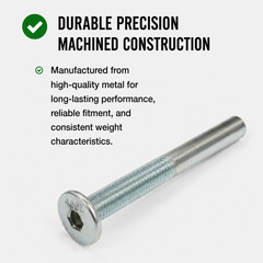 McDermott 1/2" Weight Bolt for McDermott 11" Cue Extension, Precision Machined, Threaded Center Hole