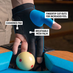 McDermott Billiard Glove for Right Hand Blue M