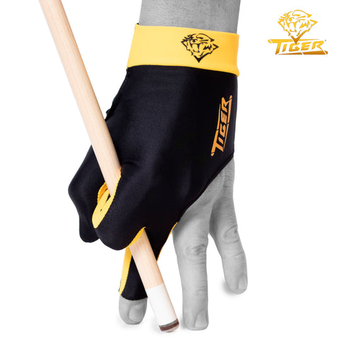 Tiger Pro Billiard Glove for Left Hand Gold XL