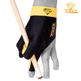 Tiger Pro Billiard Glove for Left Hand Gold XL