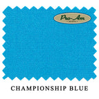 9 ft Championship Pro-Am™ Championship Blue Pool Table Cloth with 6 Pre-Cut Rails