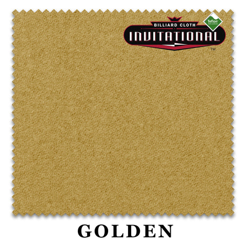 10 ft Championship Invitational Teflon® Golden Pool Table Cloth with 6 Pre-Cut Rails