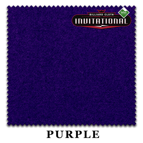 10 ft Championship Invitational Teflon® Purple Pool Table Cloth with 6 Pre-Cut Rails