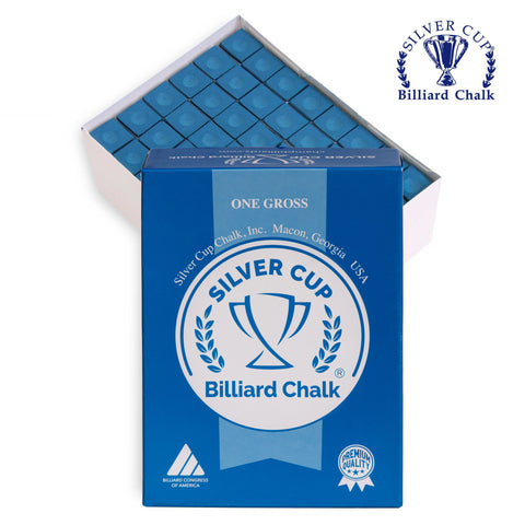 Silver Cup Billiard Chalk Blue 144 pcs