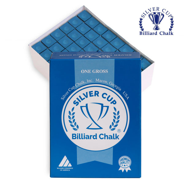 Silver Cup Billiard Chalk Blue 144 pcs
