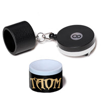Taom Billiard Pool Chalk 2.0 Blue 1 pc w/Retractable Chalk Holder