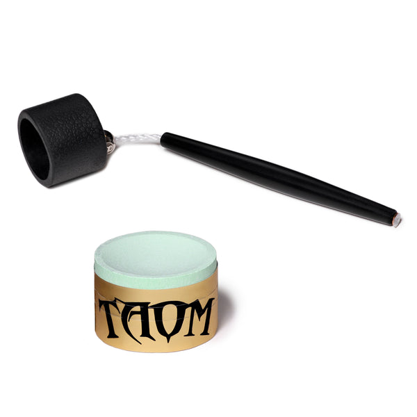 Taom Billiard Soft Chalk Green 1 pc w/Chalk Holder