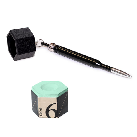 Kamui Roku Billiard Chalk Forest 1 pc w/Bullet Chalk Holder