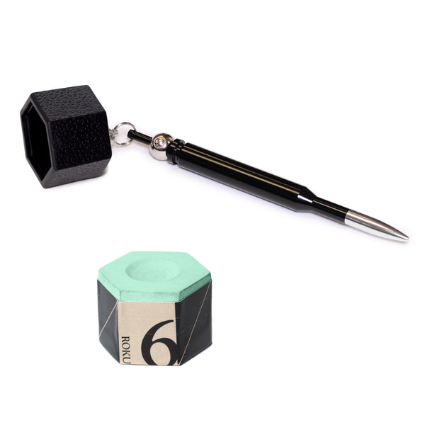 Kamui Roku Billiard Chalk Forest 1 pc w/Bullet Chalk Holder