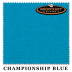 8 ft Championship Mercury Ultra™ Championship Blue Pool Table Cloth with 6 Pre-Cut Rails