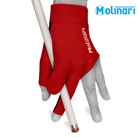 Molinari Billiard Glove for Left Hand Red M