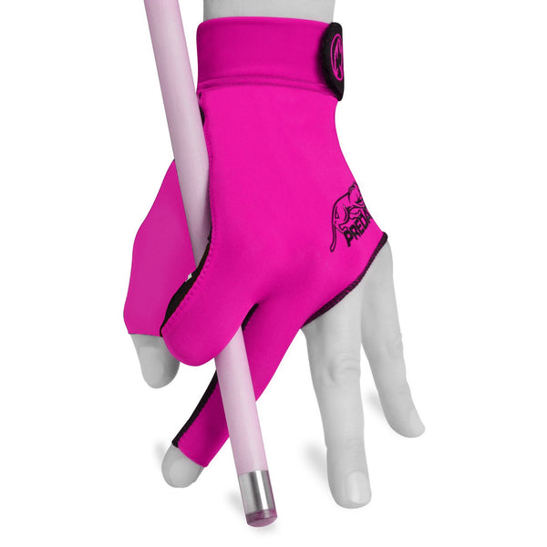 Predator Billiard Glove for Left Hand Pink w/Black Logo XXL