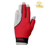 Tiger-X Pro Billiard Glove for Left Hand Red XL