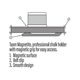 Taom Magnetite Combo Billiard Chalk Holder and V10 Chalk Blue