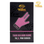 Tiger-X Pro Billiard Glove for Left Hand Pink XS