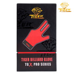 Tiger-X Pro Billiard Glove for Left Hand Red XL