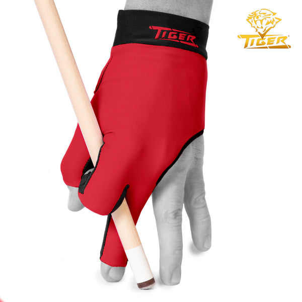 Tiger-X Pro Billiard Glove for Left Hand Red XL