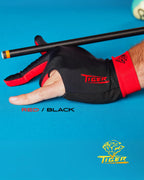 Tiger Pro Billiard Glove for Left Hand Red L