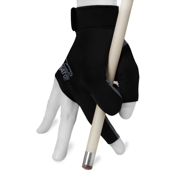Predator Billiard Glove for Right Hand Black w/Grey Logo S/M