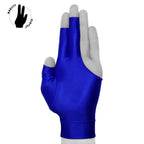 Billiard Quality Glove Open Fingers Blue
