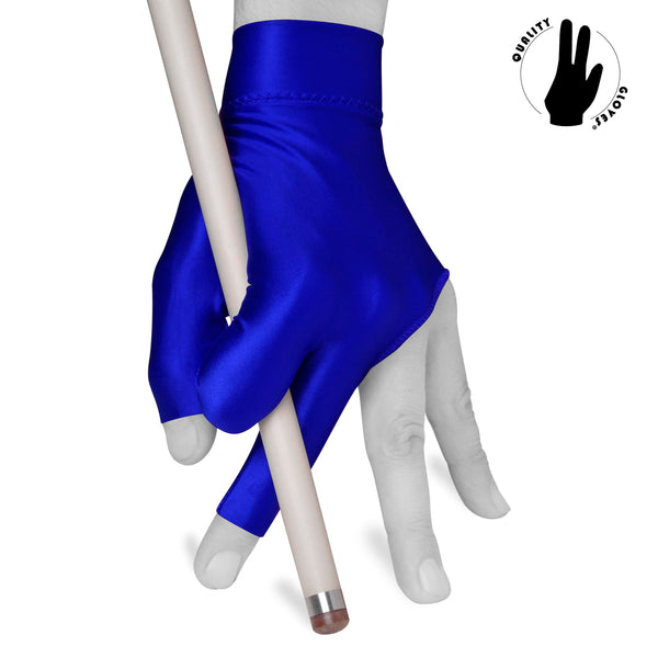 Billiard Quality Glove Open Fingers Blue