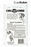 Cue Cube Tip Tool 2 in 1 Black and Shaft Slicker Combo