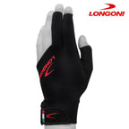 Longoni Billiard Glove Black Fire 3.0 for Left Hand XXL
