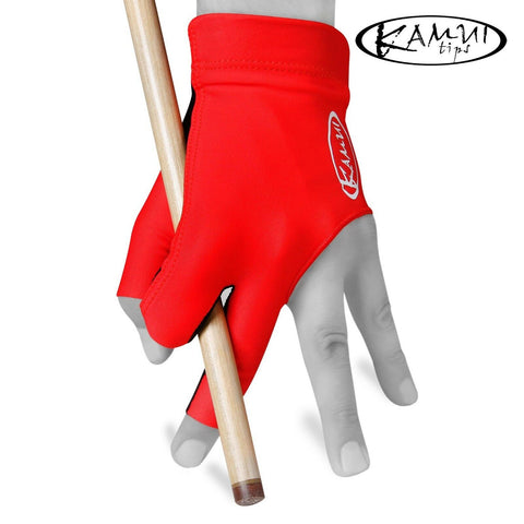 Kamui Billiard Glove QuickDry for Left Hand Red XXL
