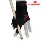 Longoni Billiard Glove Black Fire 3.0 for Left Hand M