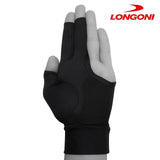 Longoni Billiard Glove Black Fire 3.0 for Left Hand S