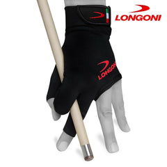Longoni Billiard Glove Black Fire 3.0 for Left Hand L