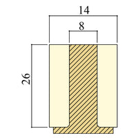 Longoni JBR Ferrule D14 d8 h26 Pool