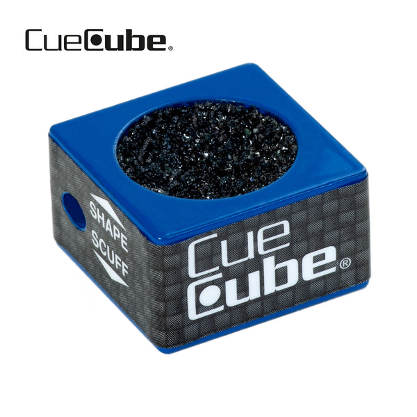 Cue Cube Tip Tool 2 in 1 Dime Radius (.353") Blue