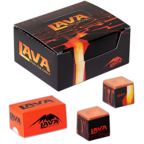 Lava Billiard Chalk Rust 32 pcs 1 case