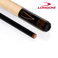 Longoni Niels Feijen Flames Curly Pool Cue w/Luna Nera Shaft