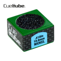 Cue Cube Tip Tool 2 in 1 Nickel Radius (.418") Green